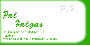 pal halgas business card